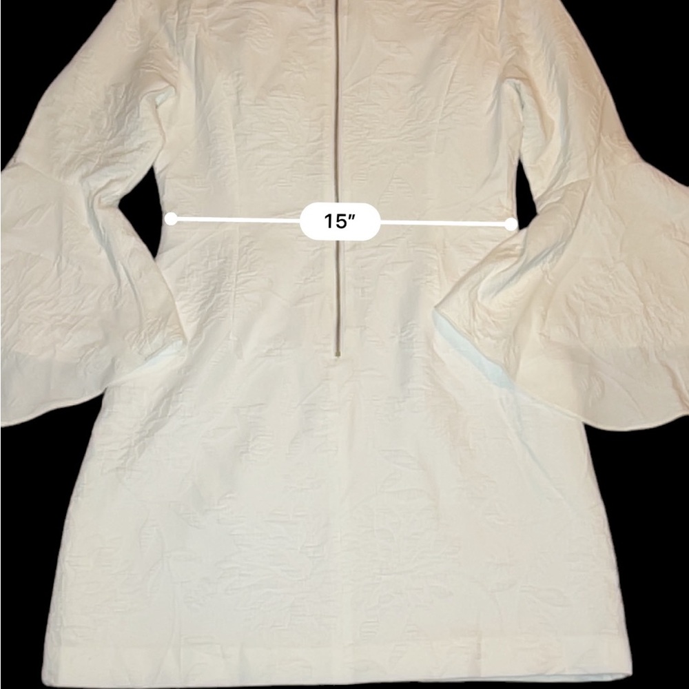 Lilly Pulitzer White Textured Bell Sleeve Mini - Picture 4 of 9